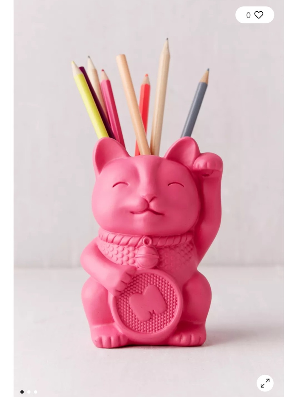 Lucky Cat Pencil Cup urban outfitters